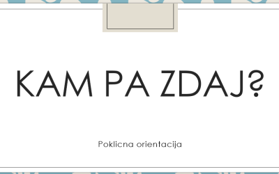 Kam in kako?